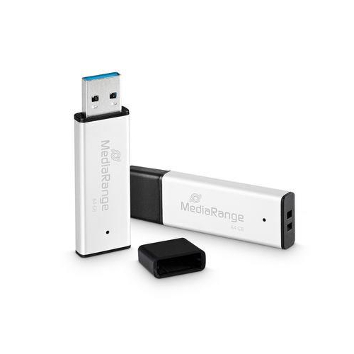 MediaRange MR1901 pamięć USB 64 GB USB Typu-A 3.2 Gen 1 (3.1 Gen 1) Czarny, Srebrny