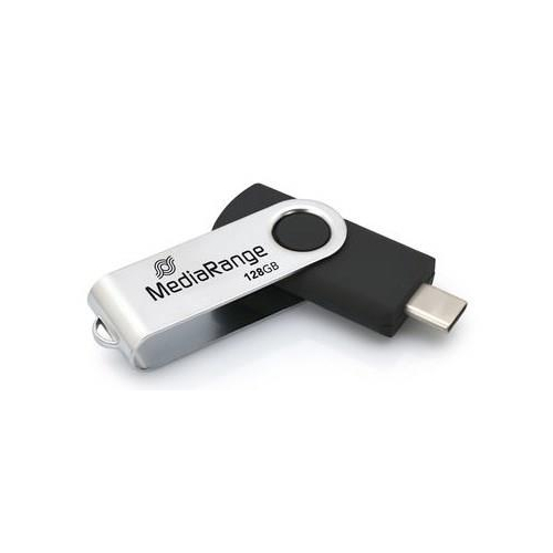 MediaRange MR1954 pamięć USB 128 GB USB Type-C 3.2 Gen 1 (3.1 Gen 1) Czarny, Srebrny