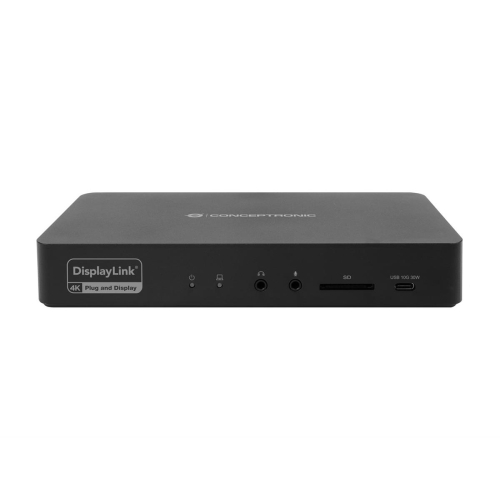 Stacja dokująca Conceptronic 17-1 USB-C->HDMI DP 4K/60Hz GbE USB-C bk-23413777