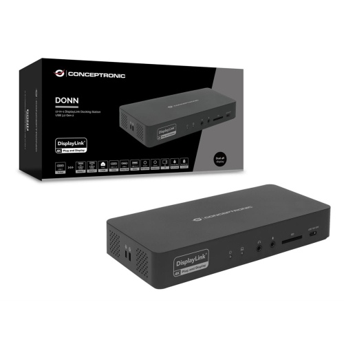 Stacja dokująca Conceptronic 17-1 USB-C->HDMI DP 4K/60Hz GbE USB-C bk-23413780
