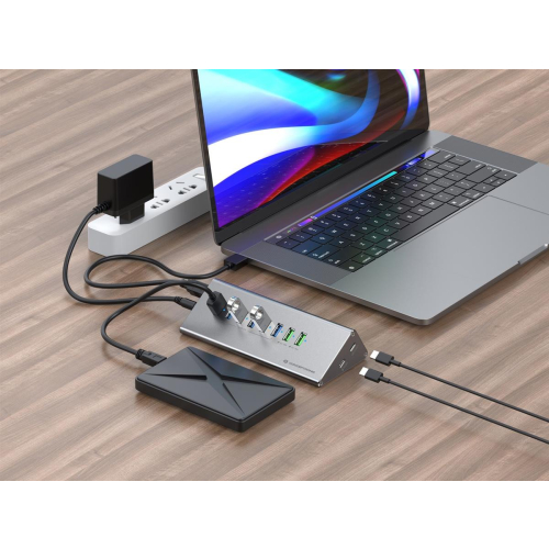 CONCEPTRONIC 10-portowy koncentrator USB-A3.0/-C Adapter -> 6xA3.0+m.Netz. Gr-23413802