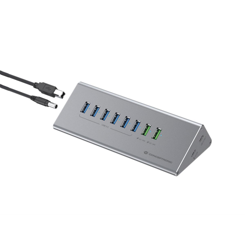CONCEPTRONIC 10-portowy koncentrator USB-A3.0/-C Adapter -> 6xA3.0+m.Netz. Gr-23413804