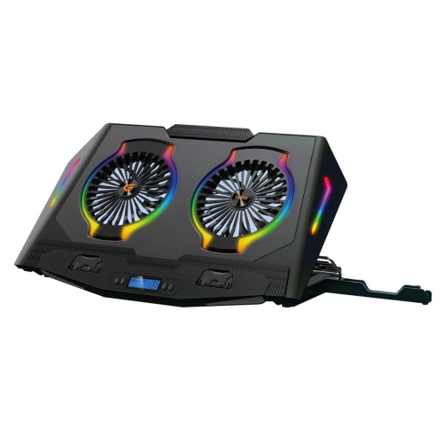 CONCEPTRONIC 2-Fan USB-A2.0 Laptop-KĂĽhlpad 40Kg RGB 17" sw