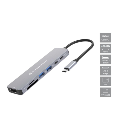 Conceptronic DONN28G Przewodowa USB 3.2 Gen 1 (3.1 Gen 1) Type-C Szary-23413820