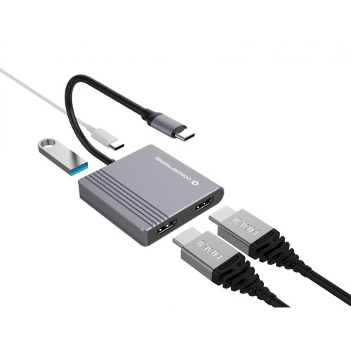 Conceptronic DONN13G stacja dokująca Przewodowa USB 3.2 Gen 1 (3.1 Gen 1) Type-C Szary-23413858