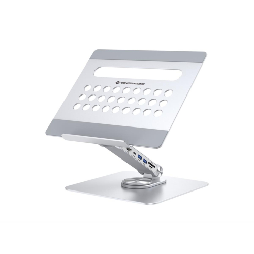 CONCEPTRONIC Uchwyt na laptopa ze stacją dokującą 7 w 1 srebrny-23413869