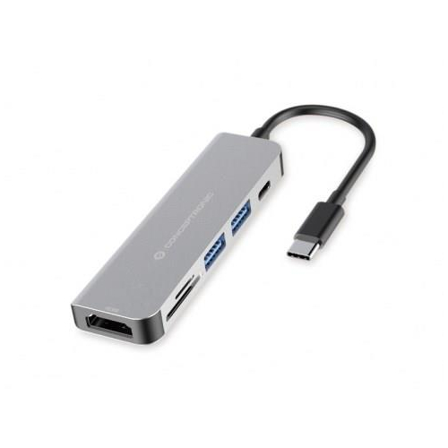 Conceptronic DONN02G stacja dokująca USB 3.2 Gen 1 (3.1 Gen 1) Type-C Aluminium