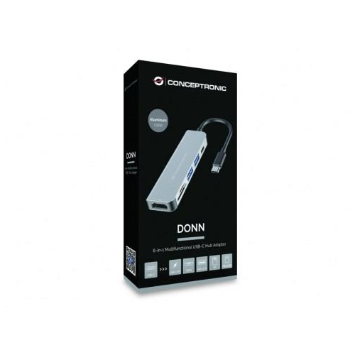 Conceptronic DONN02G stacja dokująca USB 3.2 Gen 1 (3.1 Gen 1) Type-C Aluminium-23413880