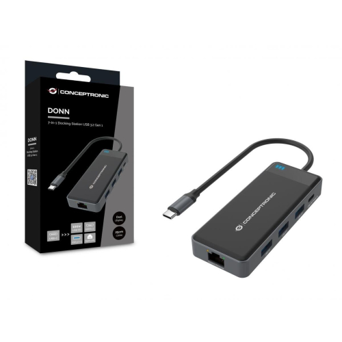 Conceptronic DONN14G stacja dokująca Przewodowa USB 3.2 Gen 1 (3.1 Gen 1) Type-C Szary-23413893