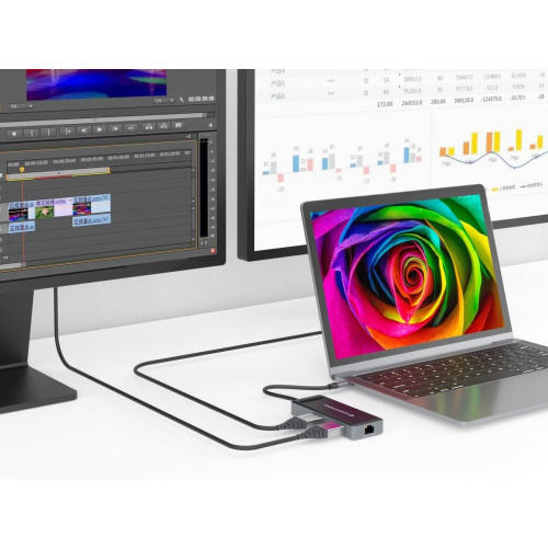 Conceptronic DONN14G stacja dokująca Przewodowa USB 3.2 Gen 1 (3.1 Gen 1) Type-C Szary-23413894