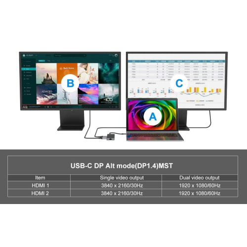 Conceptronic DONN14G stacja dokująca Przewodowa USB 3.2 Gen 1 (3.1 Gen 1) Type-C Szary-23413901