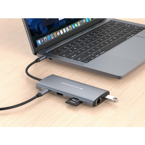 Conceptronic DONN06G stacja dokująca Przewodowa USB 3.2 Gen 1 (3.1 Gen 1) Type-C Szary-23413910