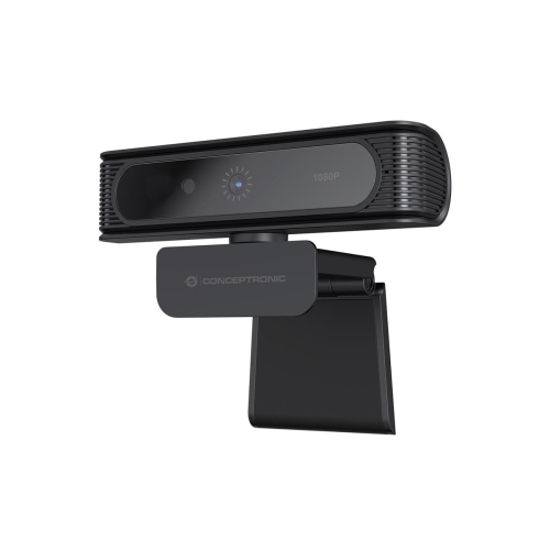 CONCEPTRONIC Kamera internetowa USB-A2.0 80° 1080P/30Hz FullHD + Mikrofon czarno-biały