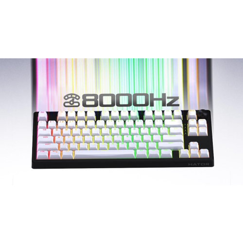 HATOR Skyfall 80 MAG ULTRA 8K klawiatura Gaming USB QWERTY US English Czarny, Biały-23414224