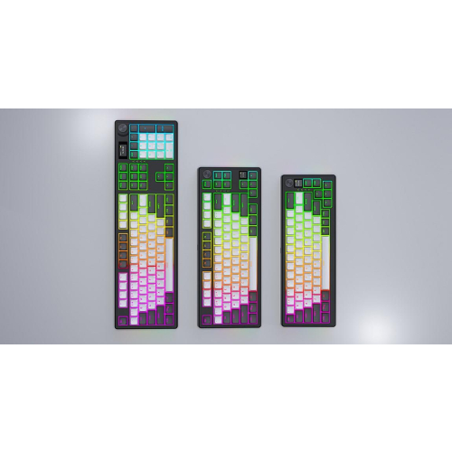 HATOR Skyfall Pro Wireless 65 klawiatura Gaming USB + RF Wireless + Bluetooth QWERTY US English Czarny, Szary-23414255