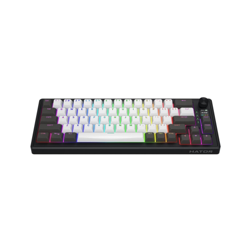 HATOR Skyfall Pro Wireless 65 klawiatura Gaming USB + RF Wireless + Bluetooth QWERTY US English Czarny, Szary-23414263