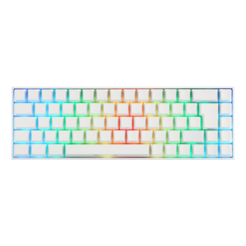 Deltaco Gaming GAM-100-W-DE klawiatura USB + RF Wireless + Bluetooth QWERTZ Niemiecki Biały-23414348