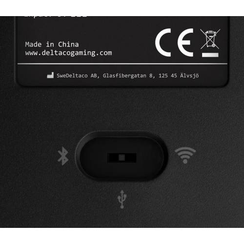 Deltaco Gaming GAM-100-DE klawiatura USB + RF Wireless + Bluetooth QWERTZ Niemiecki Czarny-23414393