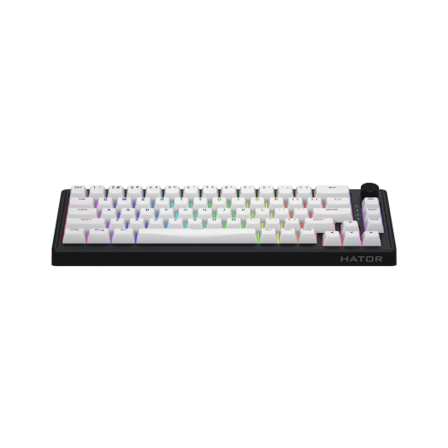 HATOR Skyfall Wireless 65 klawiatura Gaming USB + RF Wireless + Bluetooth QWERTY US English Czarny, Biały-23414418