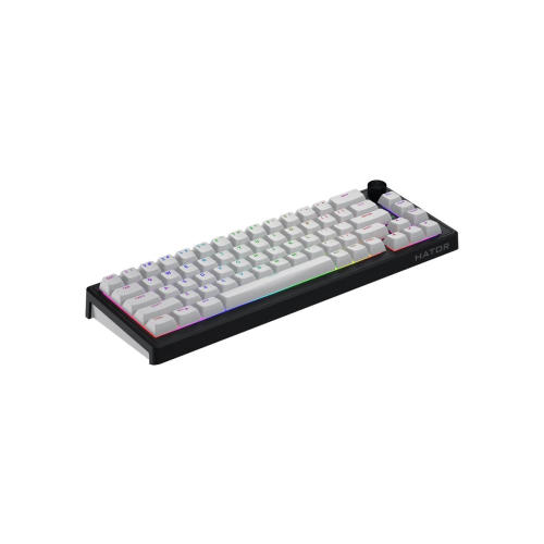 HATOR Skyfall Wireless 65 klawiatura Gaming USB + RF Wireless + Bluetooth QWERTY US English Czarny, Biały-23414420