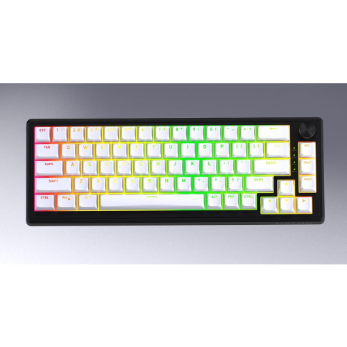 HATOR Skyfall Wireless 65 klawiatura Gaming USB + RF Wireless + Bluetooth QWERTY US English Czarny, Biały-23414430