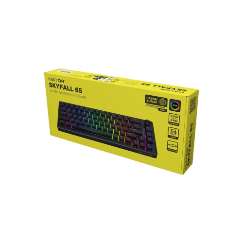 HATOR Skyfall 65 Wired klawiatura Uniwersalne USB QWERTY Angielski Czarny-23414451