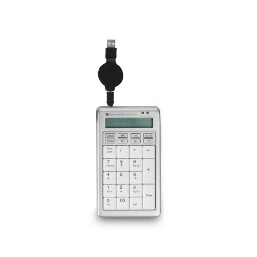 BakkerElkhuizen S-board 840 Numeric klawiatura numeryczna PC USB Jasny Szary, Biały