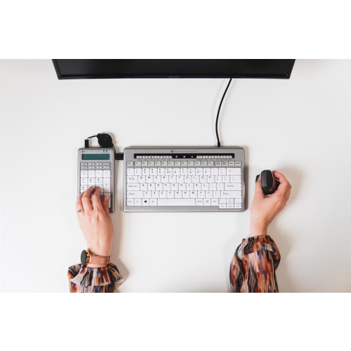 BakkerElkhuizen S-board 840 Numeric klawiatura numeryczna PC USB Jasny Szary, Biały-23414519