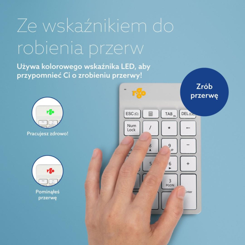 R-Go Tastatur Nummernblock Break Bluetooth weiĂź-23414535
