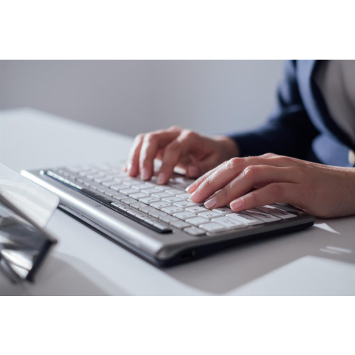 BakkerElkhuizen S-board 840 klawiatura Biuro USB QWERTY British English Jasny Szary, Biały-23414551