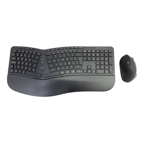 Conceptronic ORAZIO02ES klawiatura Dołączona myszka Biuro RF Wireless QWERTY Hiszpański Czarny