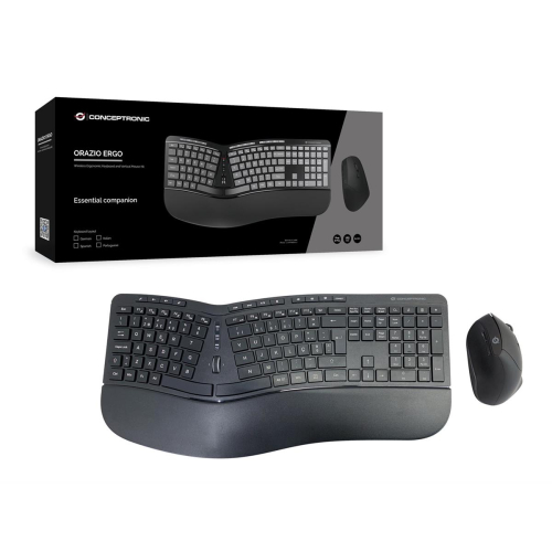 Conceptronic ORAZIO02PT klawiatura Dołączona myszka Biuro RF Wireless QWERTY Portugalski Czarny-23414670