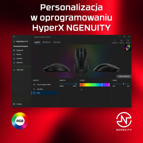 Myszka HyperX Pulsefire Haste 2.0 Biała-23414982