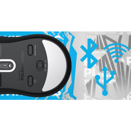 HATOR Pulsar 3 Wireless myszka Gaming Oburęczny RF Wireless + Bluetooth + USB Type-C Optyczny 12000 DPI-23415131