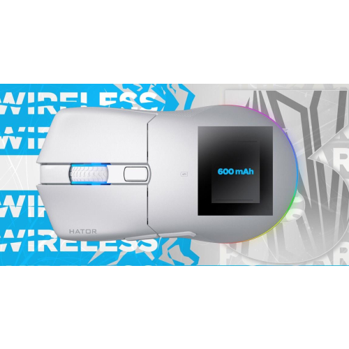 HATOR Pulsar 3 Wireless myszka Gaming Oburęczny RF Wireless + Bluetooth + USB Type-C Optyczny 12000 DPI-23415136