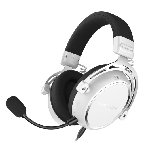 HATOR HYPERGANG 3 Hi-Res Zestaw słuchawkowy Przewodowa Opaska na głowę Gaming USB Type-C / USB Type-A Biały-23415599