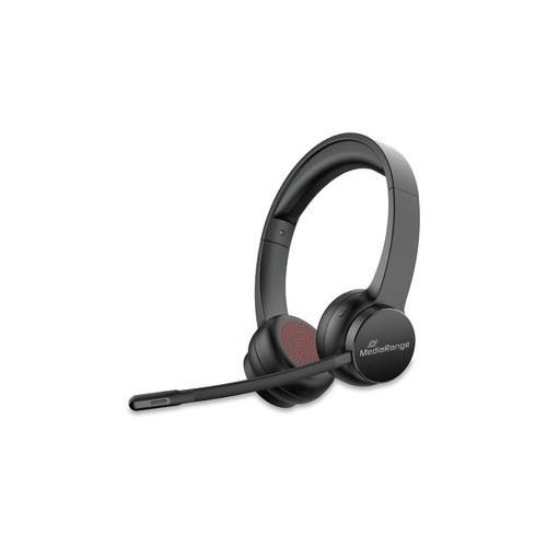 MediaRange MROS307 słuchawki/zestaw słuchawkowy Bezprzewodowy Opaska na głowę Połączenia/muzyka USB Type-C Bluetooth Czarny