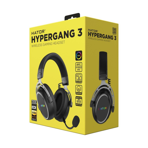 HATOR Hypergang 3 Wireless Zestaw słuchawkowy Bezprzewodowy Opaska na głowę Gaming USB Type-C / USB Type-A Bluetooth 