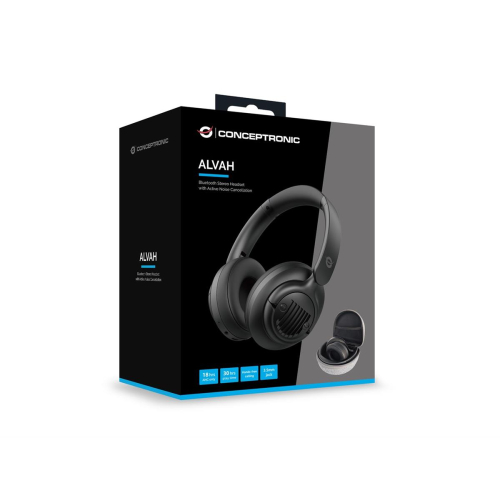 Conceptronic ALVAH02B słuchawki/zestaw słuchawkowy Przewodowy i Bezprzewodowy Opaska na głowę Połączenia/muzyka Bl