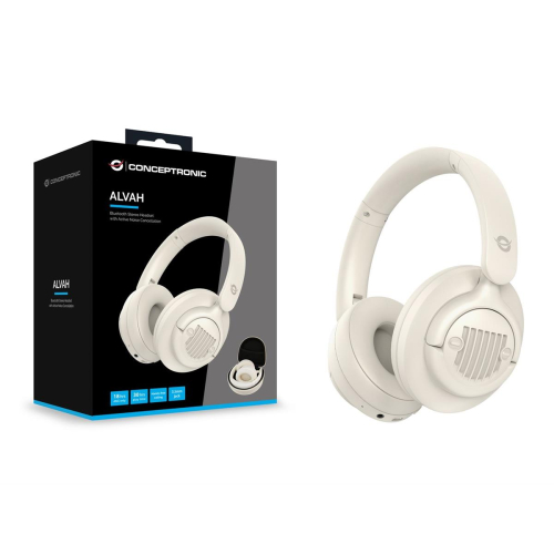 Conceptronic ALVAH02C słuchawki/zestaw słuchawkowy Przewodowy i Bezprzewodowy Opaska na głowę Muzyka Bluetooth Kremo