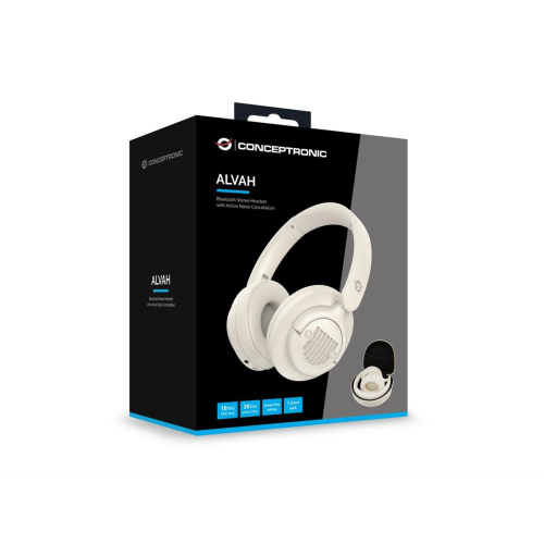 Conceptronic ALVAH02C słuchawki/zestaw słuchawkowy Przewodowy i Bezprzewodowy Opaska na głowę Muzyka Bluetooth Kremo