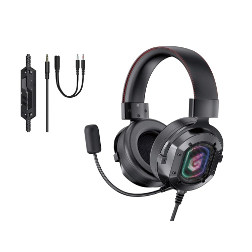 Conceptronic ATHAN03B słuchawki/zestaw słuchawkowy Przewodowa Opaska na głowę Gaming Czarny
