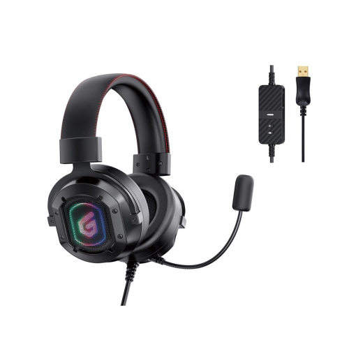 Conceptronic ATHAN02B słuchawki/zestaw słuchawkowy Przewodowa Opaska na głowę Gaming USB Typu-A Czarny-23415837