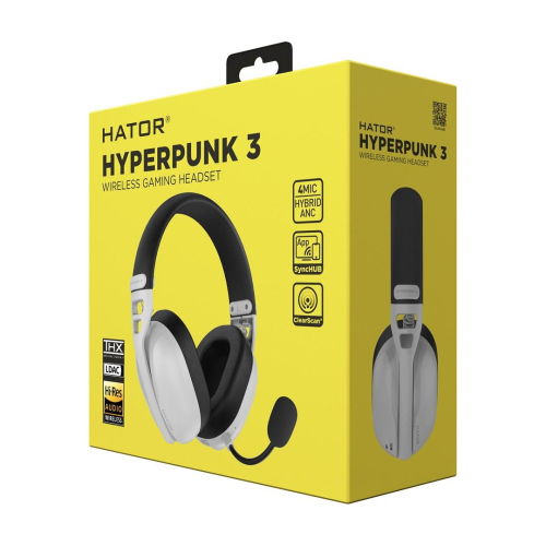 Słuchawki dla graczy Hyperpunk 3 Wireless bezprzewodowe białe-23415919