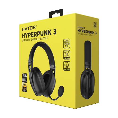 Słuchawki dla graczy Hator Hyperpunk 3 Wireless bezprzewodowe czarne-23415931