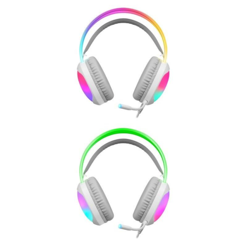 DEFENDER SŁUCHAWKI Z MIKROFONEM ECLIPSE RGB BIAŁE 62440-23416289