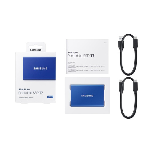 Dysk zewnętrzny SSD Samsung T7 (500GB; USB 3.2; niebieski; MU-PC500H/WW)-2342010