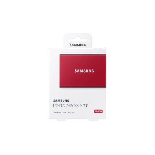 Dysk zewnętrzny SSD Samsung T7 (500GB; USB 3.2; czerwony; MU-PC500R/WW)-2342018
