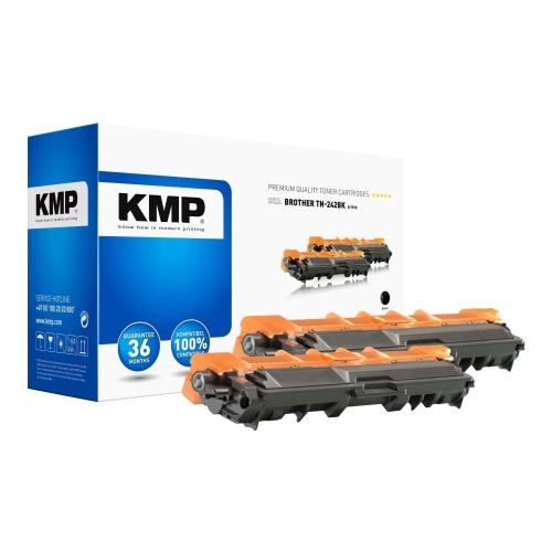KMP Toner Brother TN-242BK black Doppel. 2500 S.B-T57D remanufactured