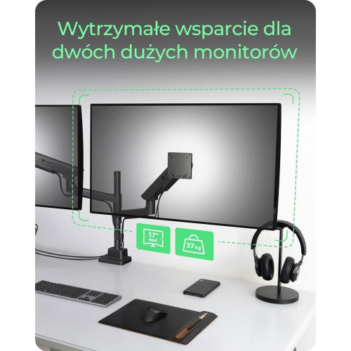 ICY BOX IB-MS702-T uchwyt / stojak do monitorów 144,8 cm (57